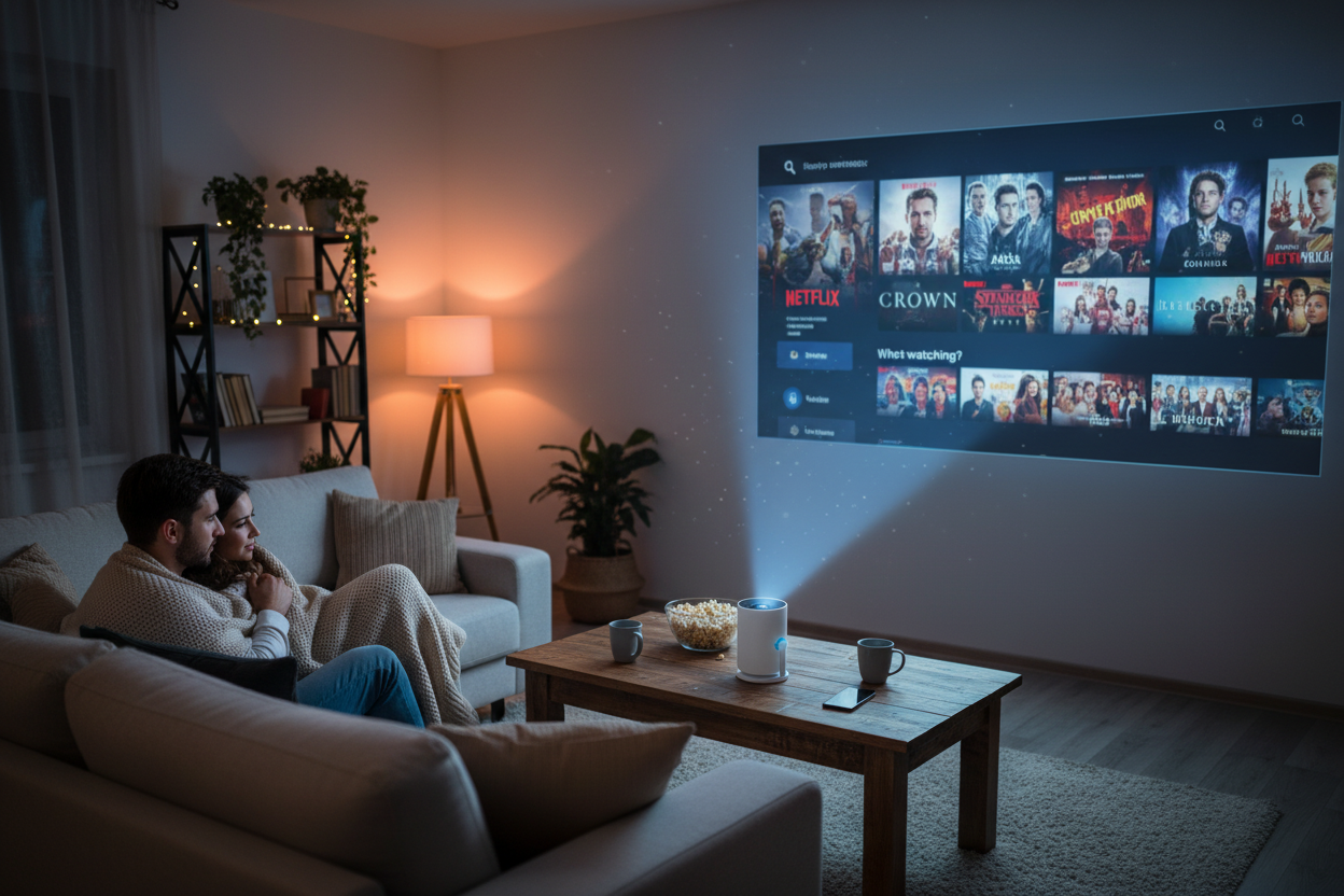 HY300 Pro – Mini Proyector WiFi6 4K 🎬 Android 11 | Rotación 180° | Cine en Casa