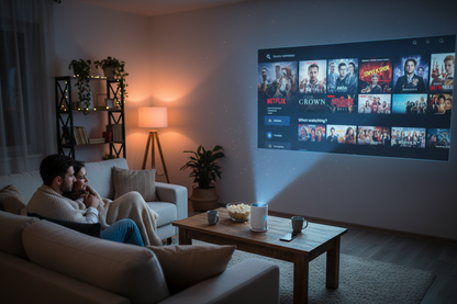 HY300 Pro – Mini Proyector WiFi6 4K 🎬 Android 11 | Rotación 180° | Cine en Casa
