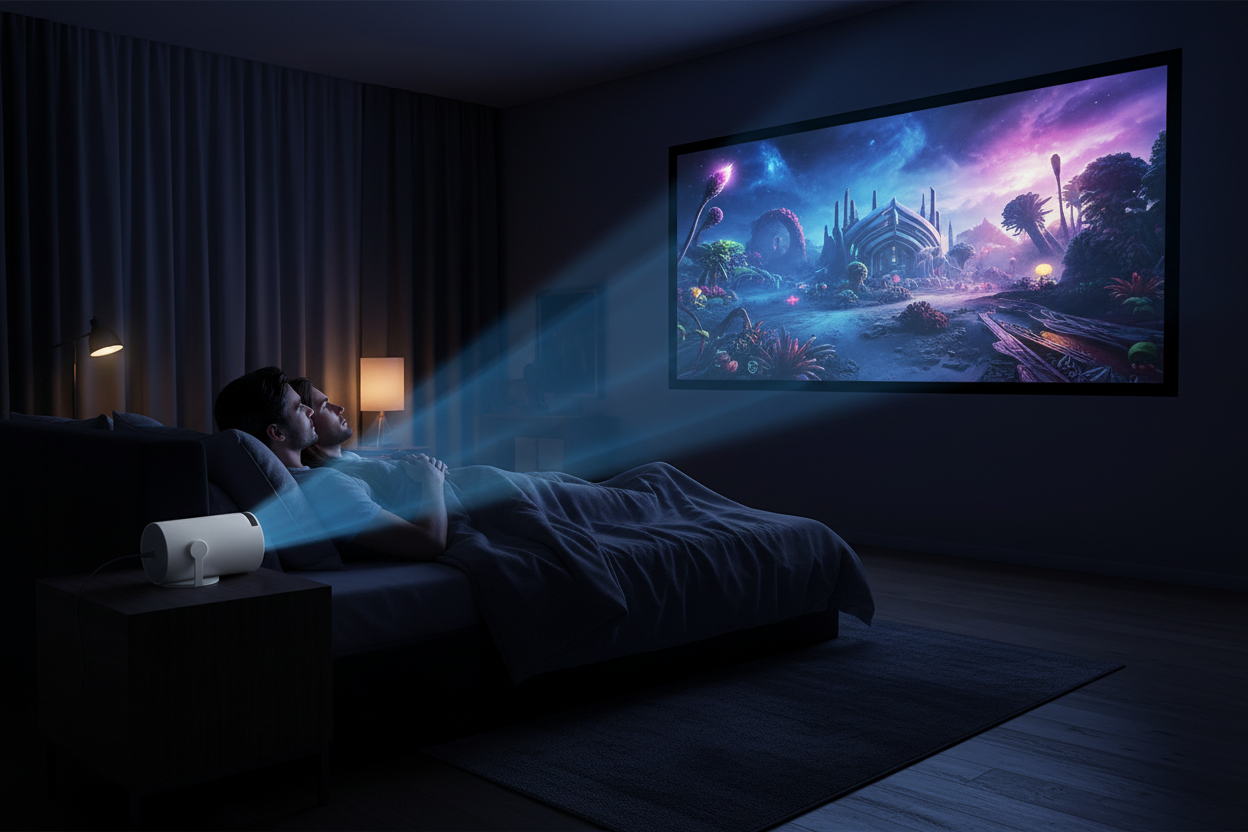 HY300 Pro – Mini Proyector WiFi6 4K 🎬 Android 11 | Rotación 180° | Cine en Casa
